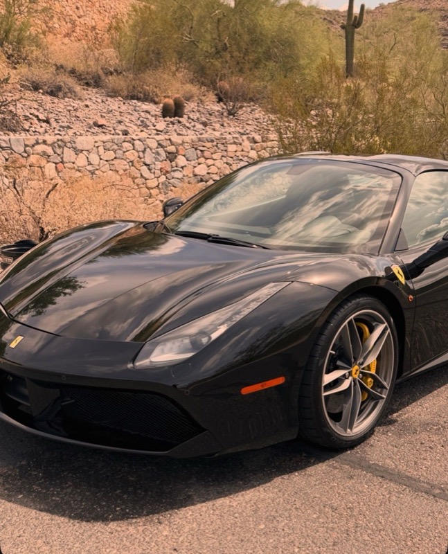 Freshly hand-washed car exterior