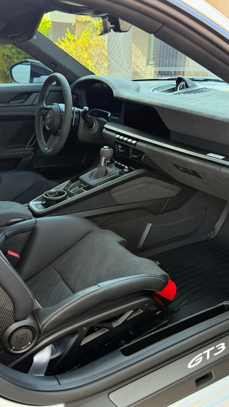 Detailed car interior with clean seats and dash